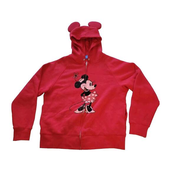 Tokyo Disney Resort Minnie Mouse Zip Up Hoodie M Disneyland - Picture 1 of 12